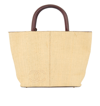 Straw Tote, front view